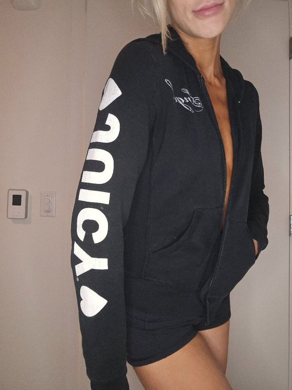 Y2K JUICY COUTURE BLACK COTTON HOODIE